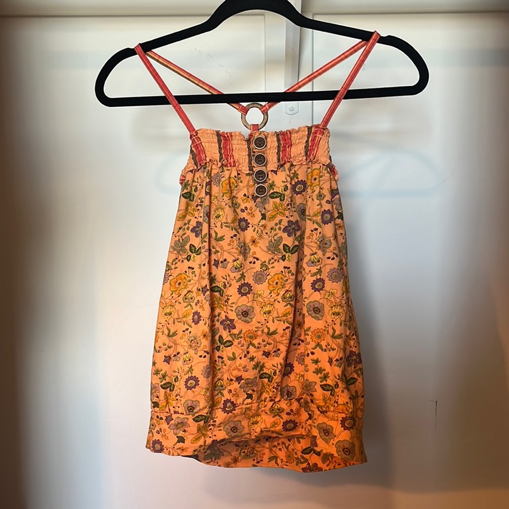 Weavers Boho Hippie Strappy Tank Top